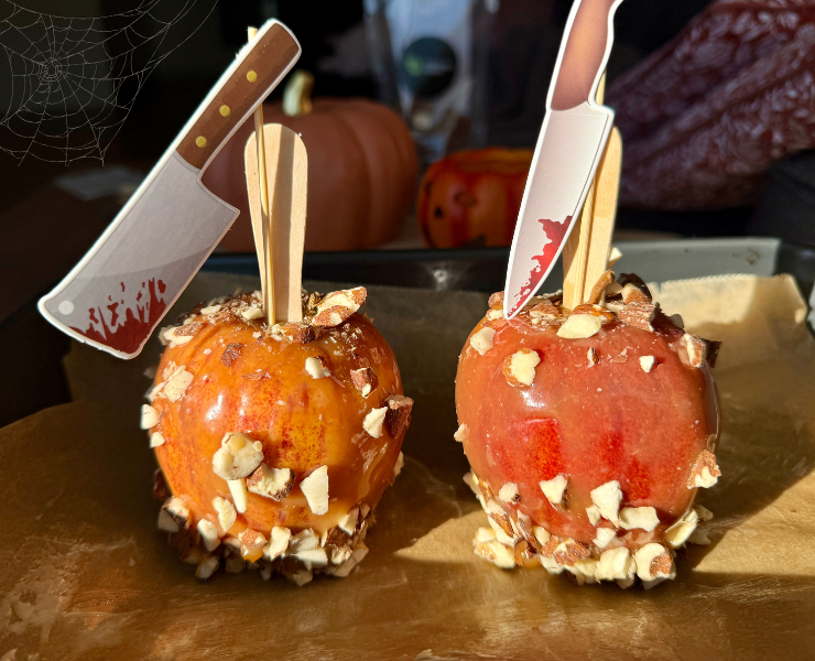 Haloweenská karamelová jablíčka